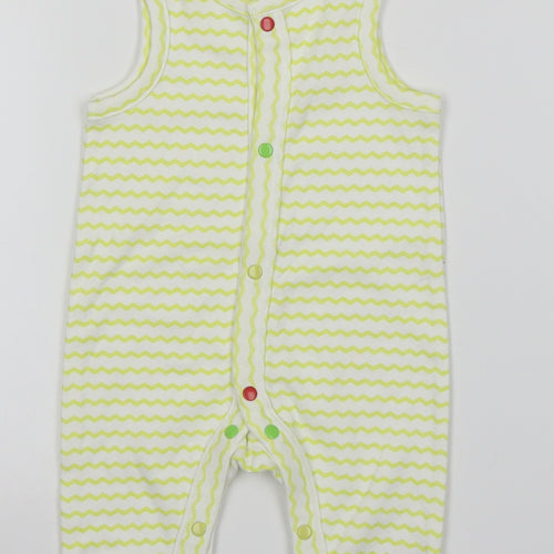 Mini Club Girls Yellow Striped  Babygrow One-Piece Size 0-3 Months