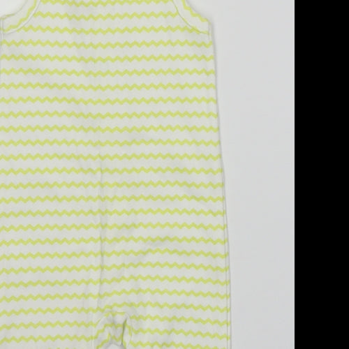 Mini Club Girls Yellow Striped  Babygrow One-Piece Size 0-3 Months