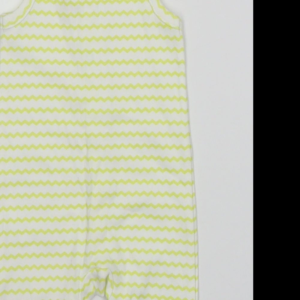 Mini Club Girls Yellow Striped  Babygrow One-Piece Size 0-3 Months