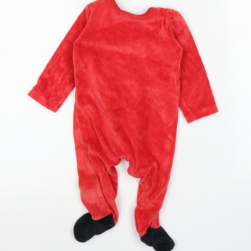 F&F Baby Red   Babygrow One-Piece Size 6-9 Months  - Christmas