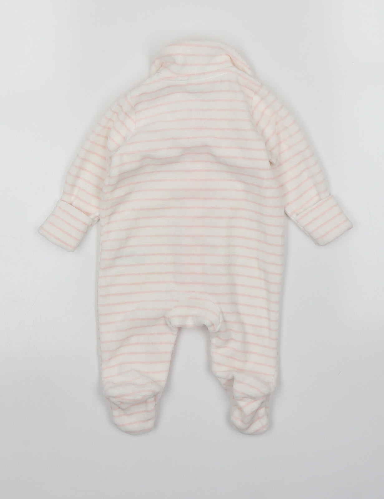 TU Girls Pink Striped  Babygrow One-Piece Size 0-3 Months