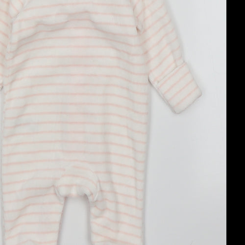 TU Girls Pink Striped  Babygrow One-Piece Size 0-3 Months