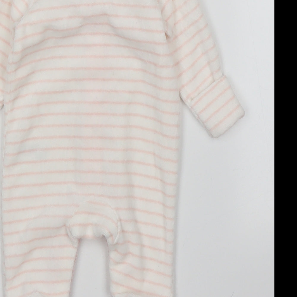 TU Girls Pink Striped  Babygrow One-Piece Size 0-3 Months