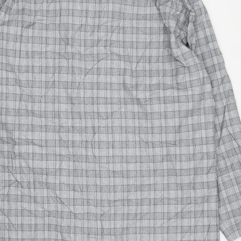 ASOS Mens Grey Plaid  Overcoat Coat Size M