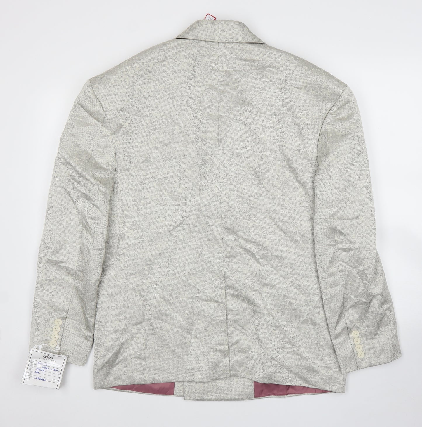 ASOS Mens Silver   Jacket Suit Jacket Size 46