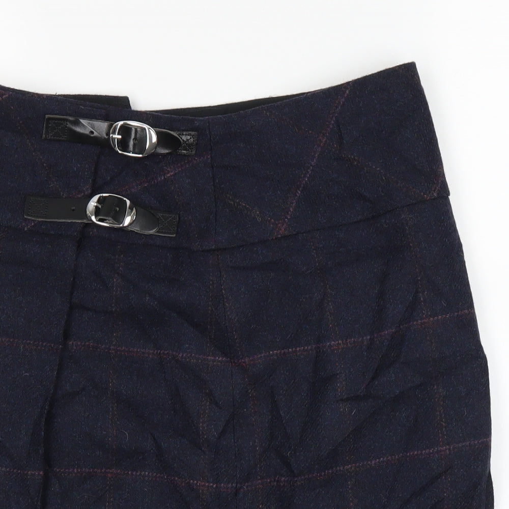Celtic Womens Blue Check  A-Line Skirt Size 12