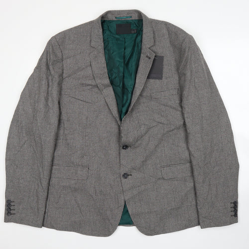 ASOS Mens Grey Houndstooth  Jacket Suit Jacket Size 52