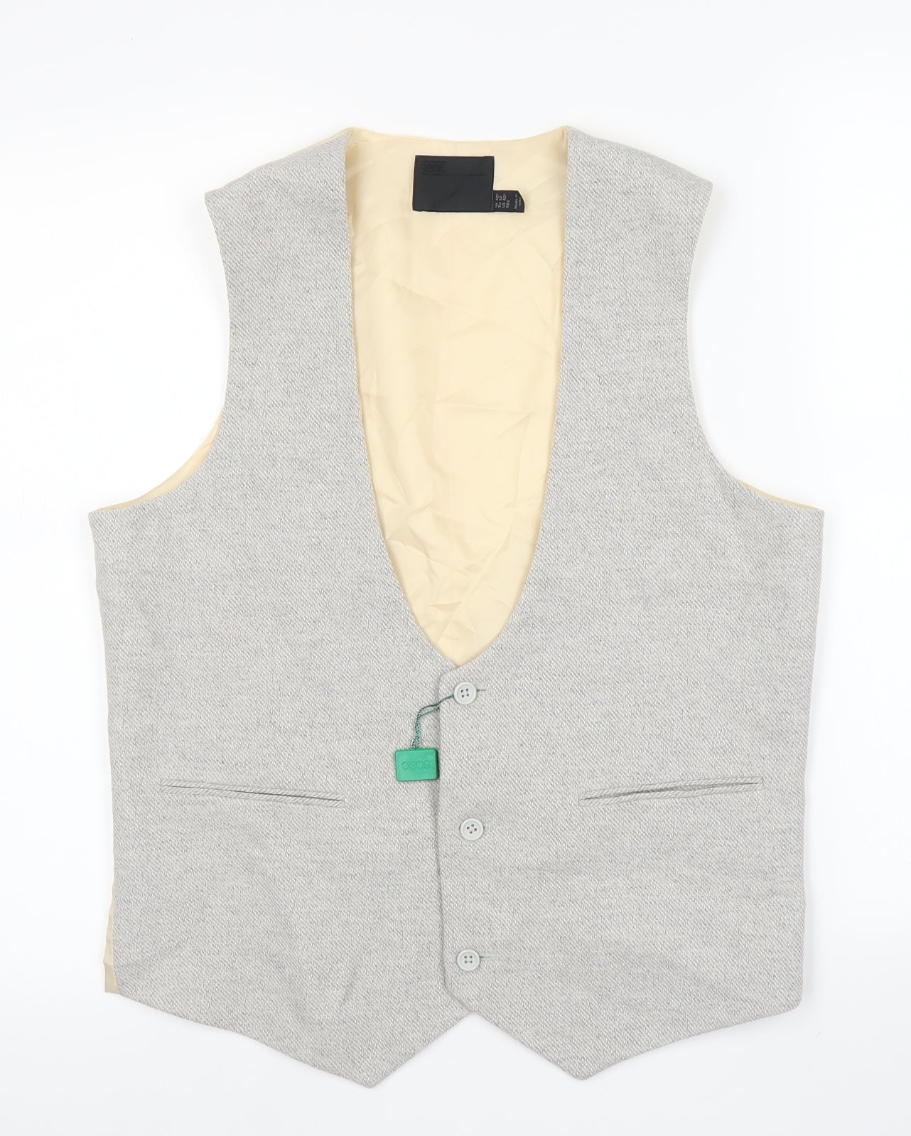 ASOS Womens Beige   Jacket Suit Waistcoat Size 40