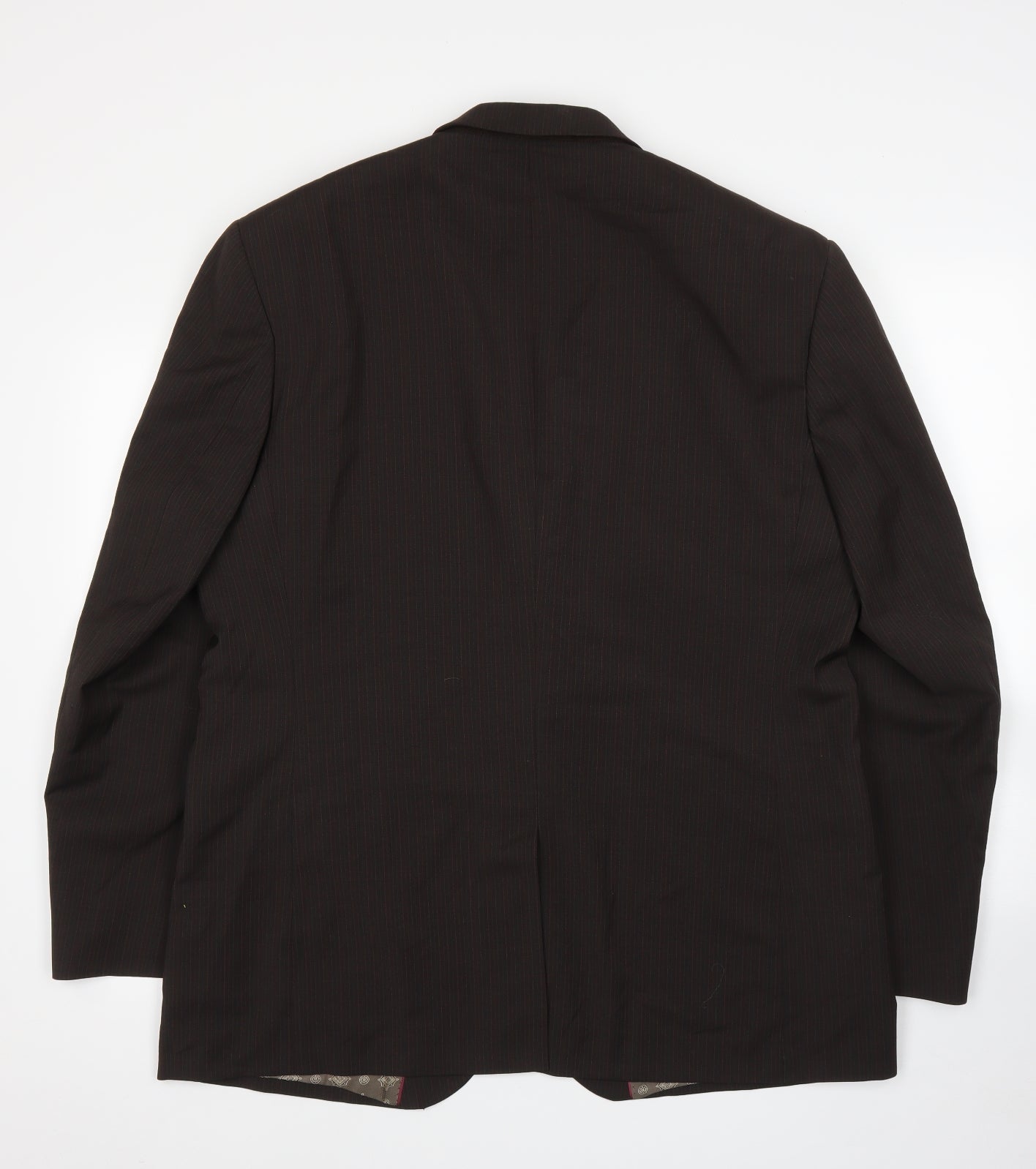 prewo Mens Brown Striped  Jacket Suit Jacket Size 44
