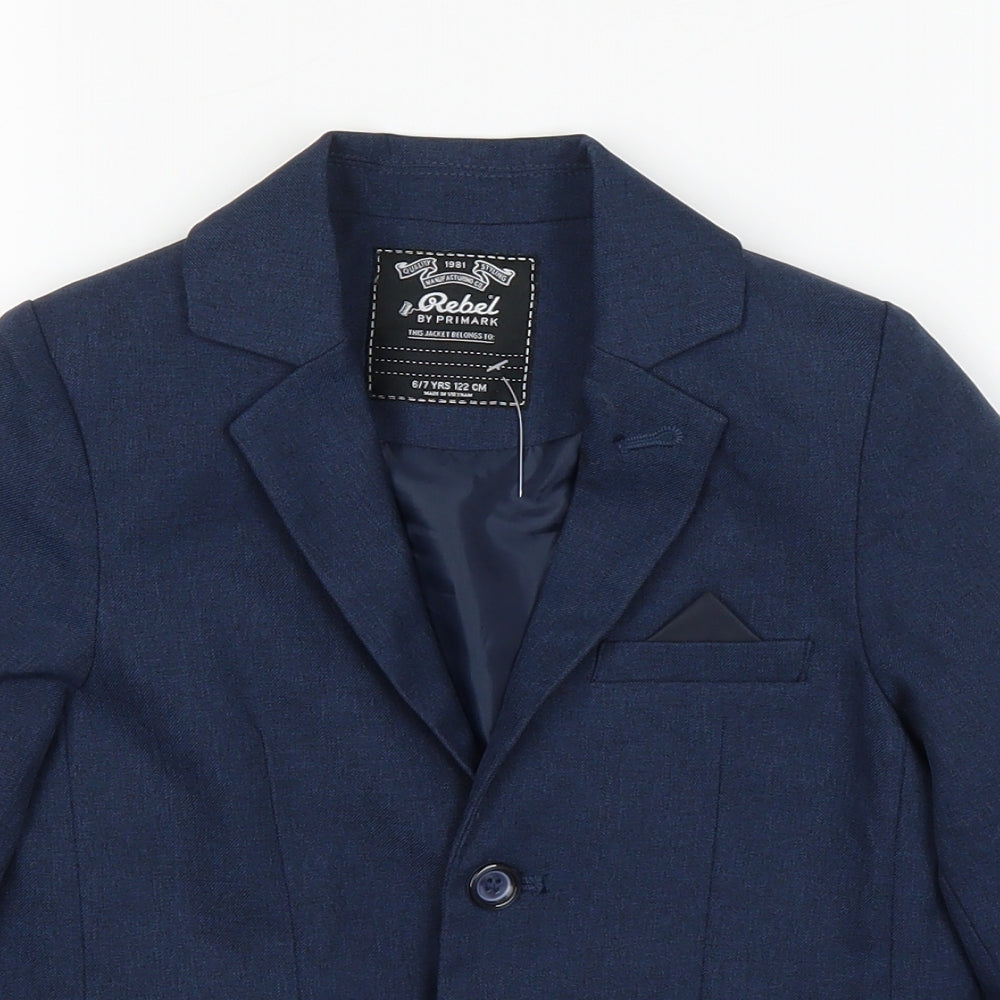 Primark Boys Blue   Cardigan Jumper Size 6-7 Years  - Jacket