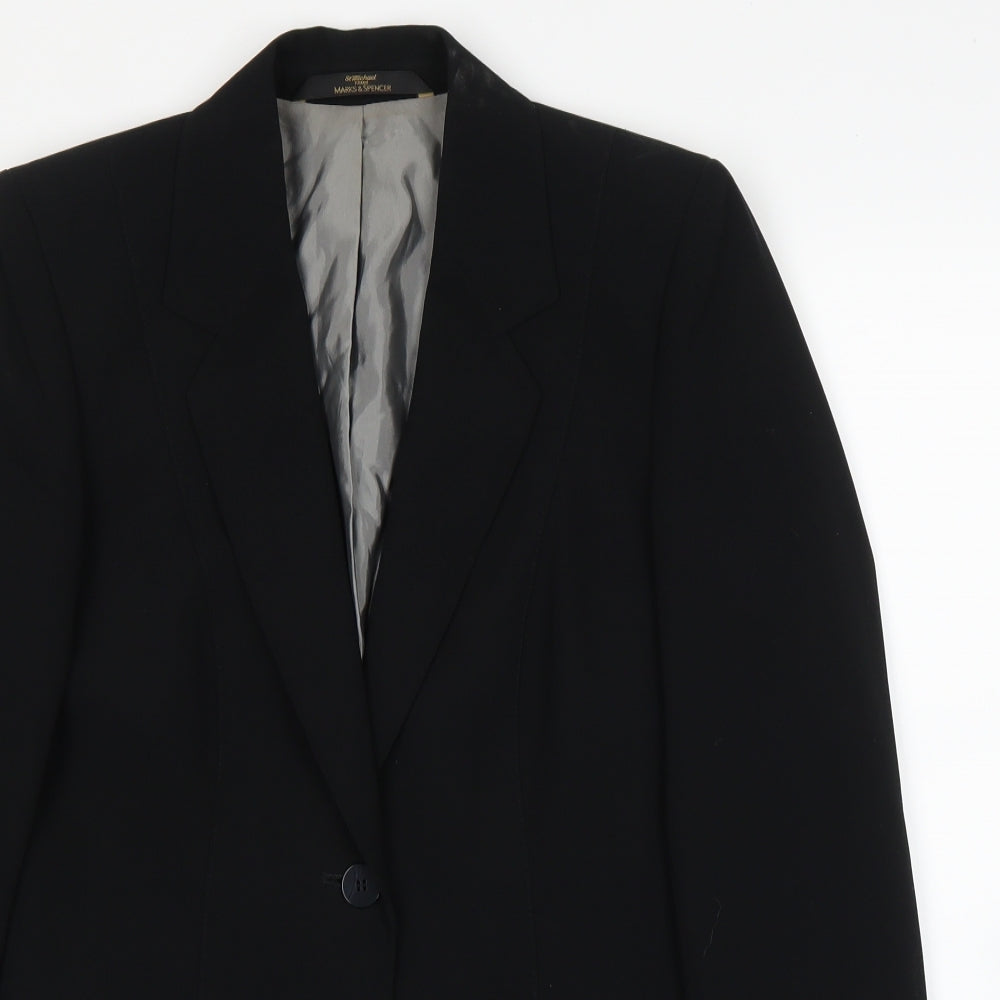 M&S Womens Black   Jacket Blazer Size 14