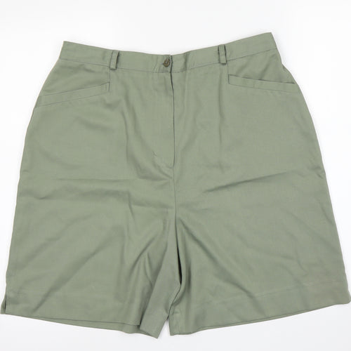 bonm Womens Green   Bermuda Shorts Size 18