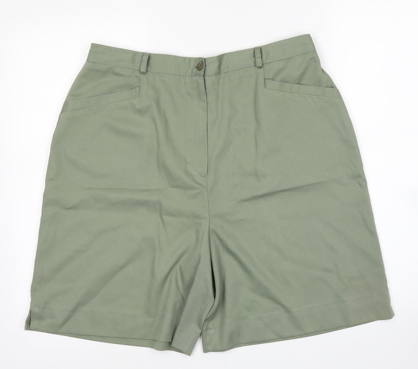 bonm Womens Green   Bermuda Shorts Size 18