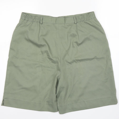 bonm Womens Green   Bermuda Shorts Size 18