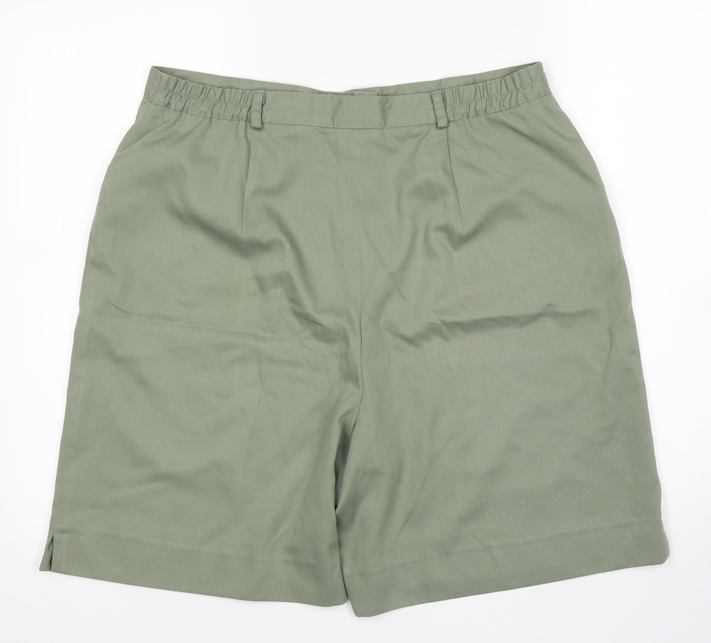 bonm Womens Green   Bermuda Shorts Size 18