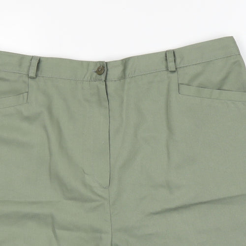 bonm Womens Green   Bermuda Shorts Size 18