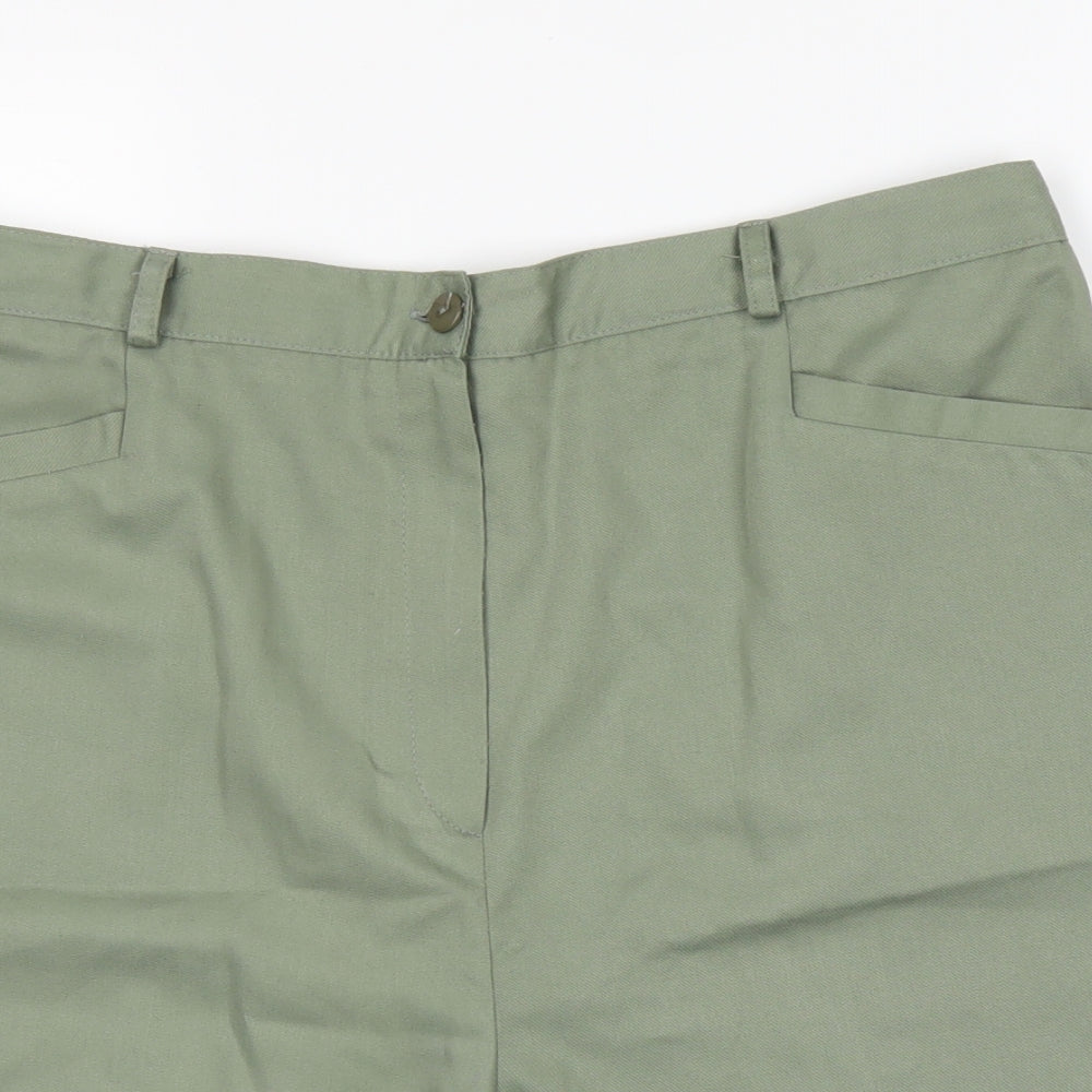bonm Womens Green   Bermuda Shorts Size 18