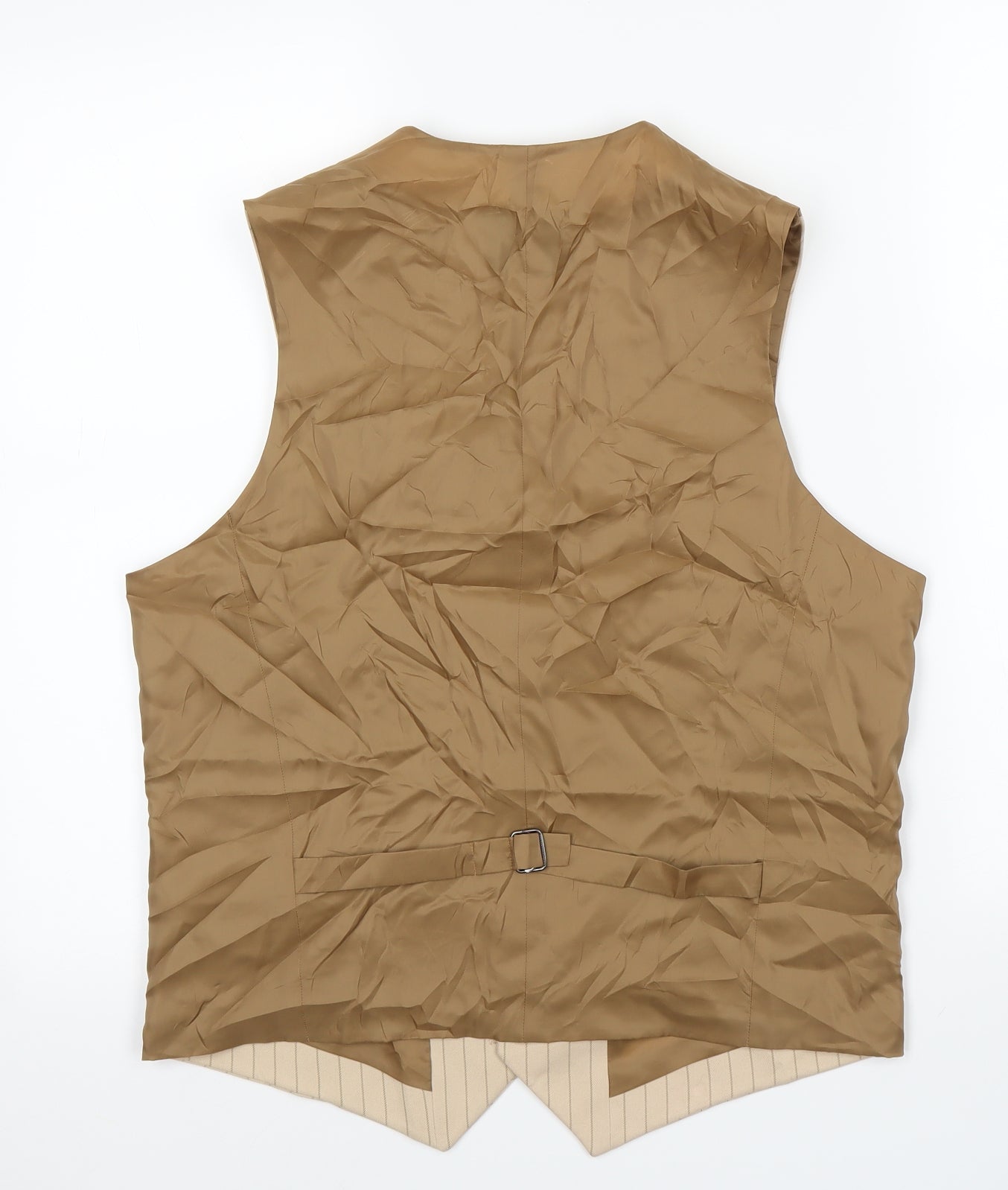 ASOS Mens Beige Striped  Jacket Suit Waistcoat Size 40