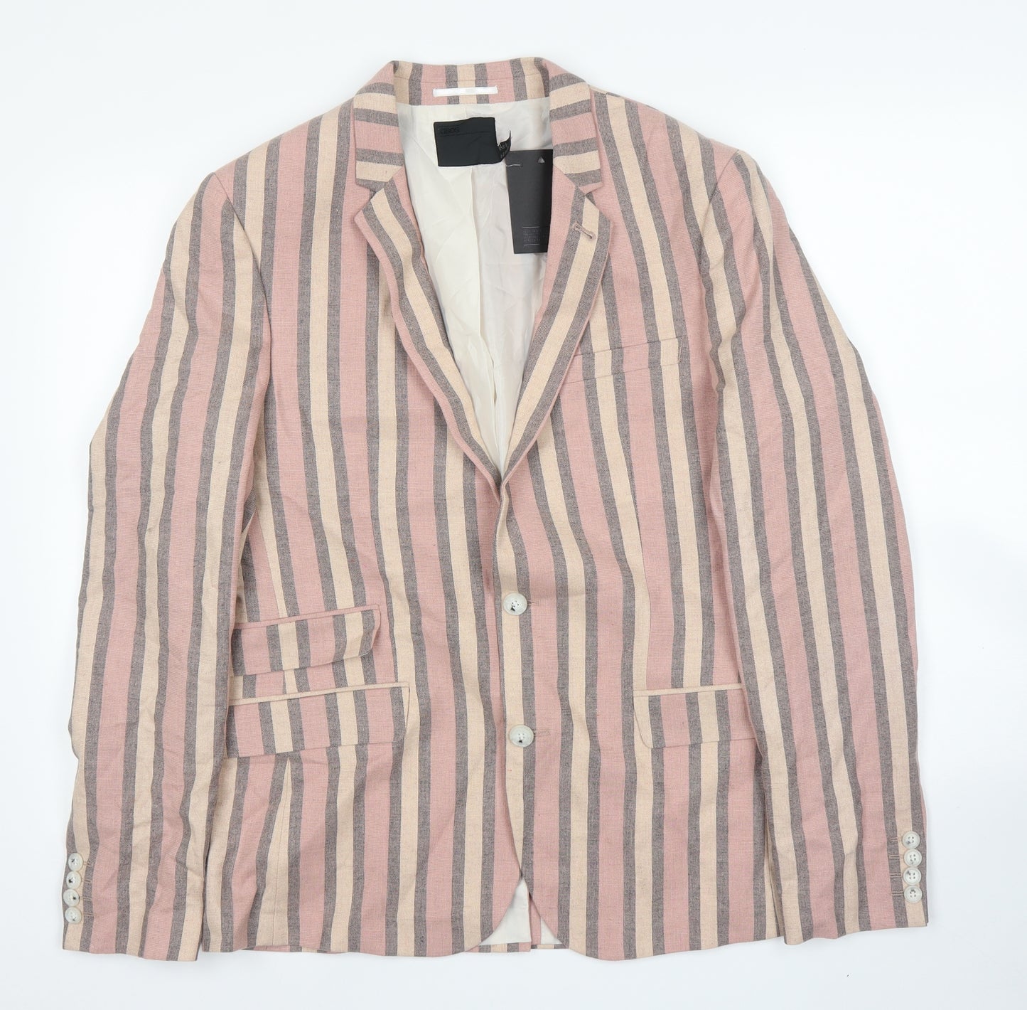 ASOS Mens Pink Striped  Jacket Suit Jacket Size 40