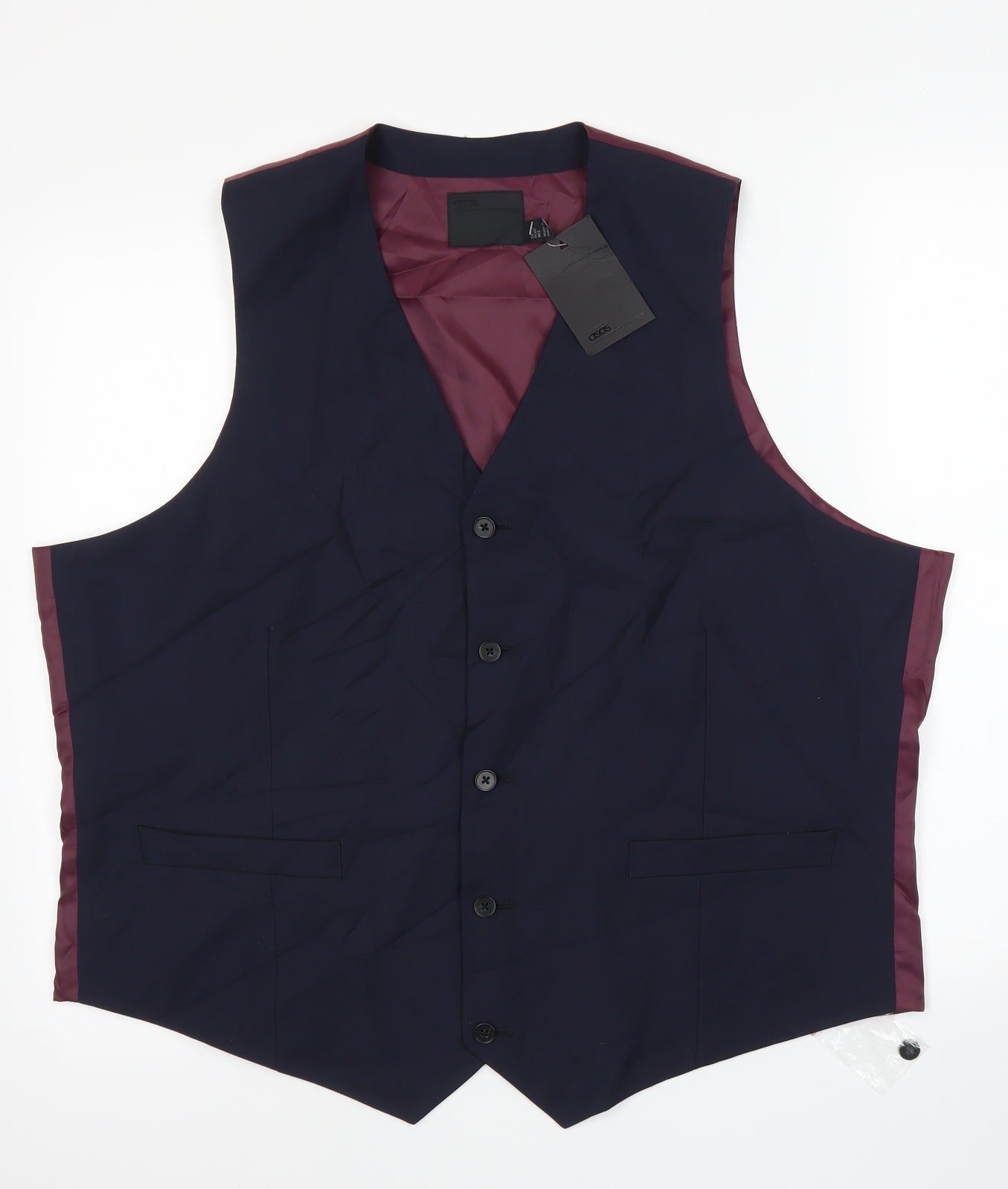 ASOS Mens Blue   Jacket Suit Waistcoat Size 52