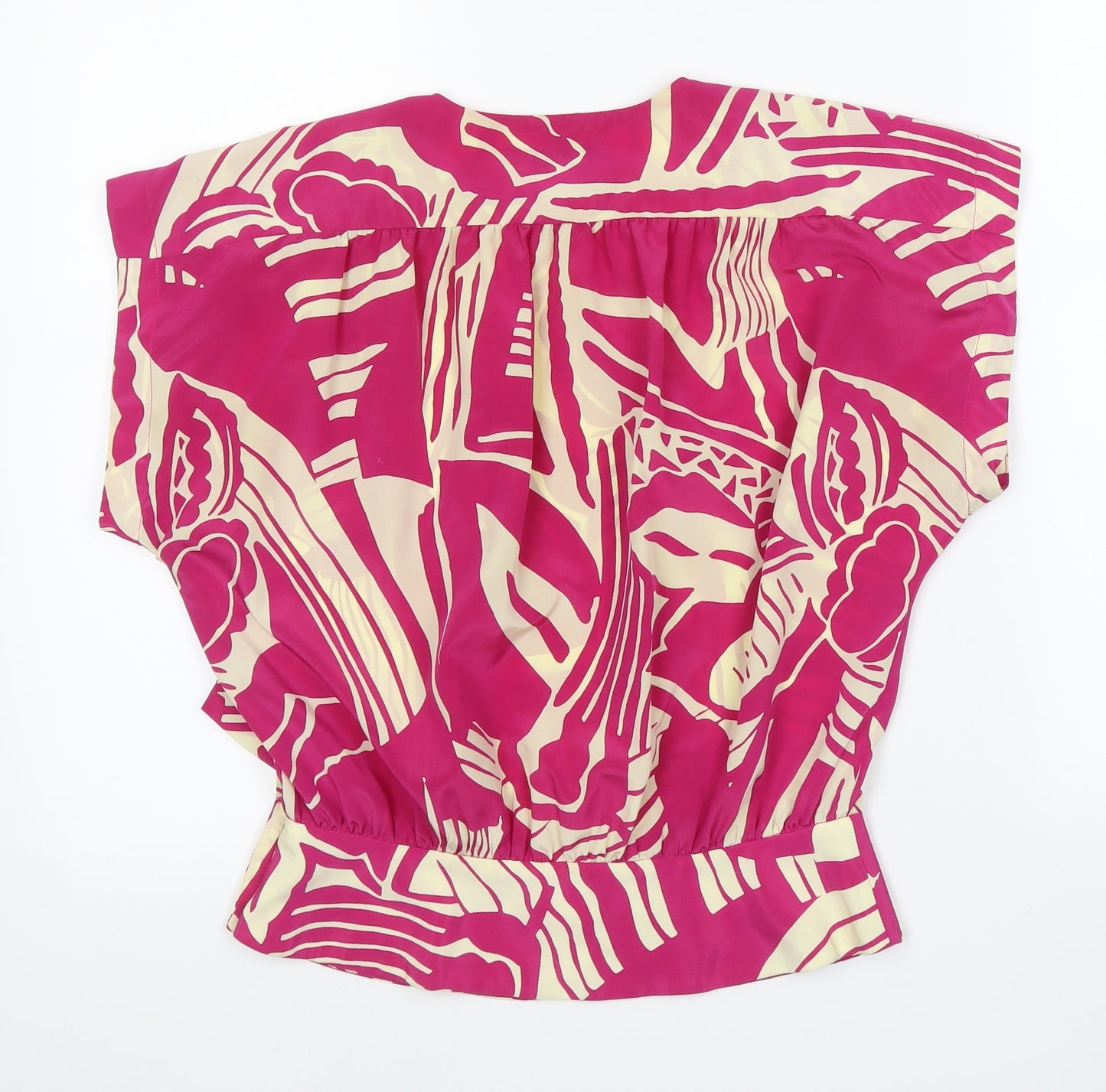 Chaus Womens Pink Floral  Basic Blouse Size 8