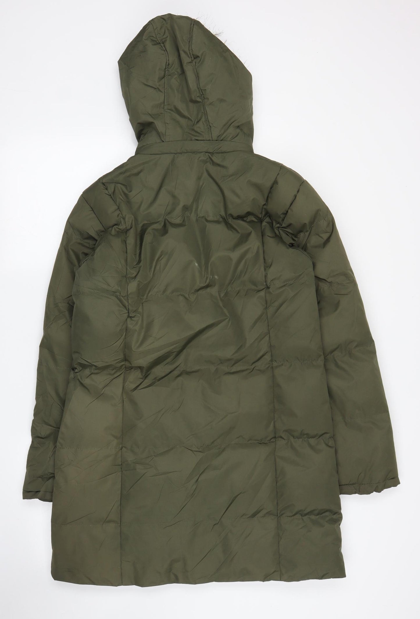 B. Young Womens Green   Parka Coat Size S