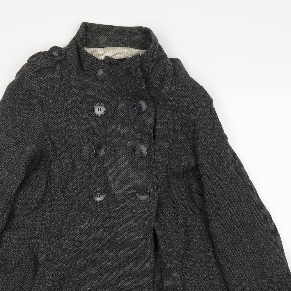 NEXT Womens Grey   Pea Coat Coat Size 12