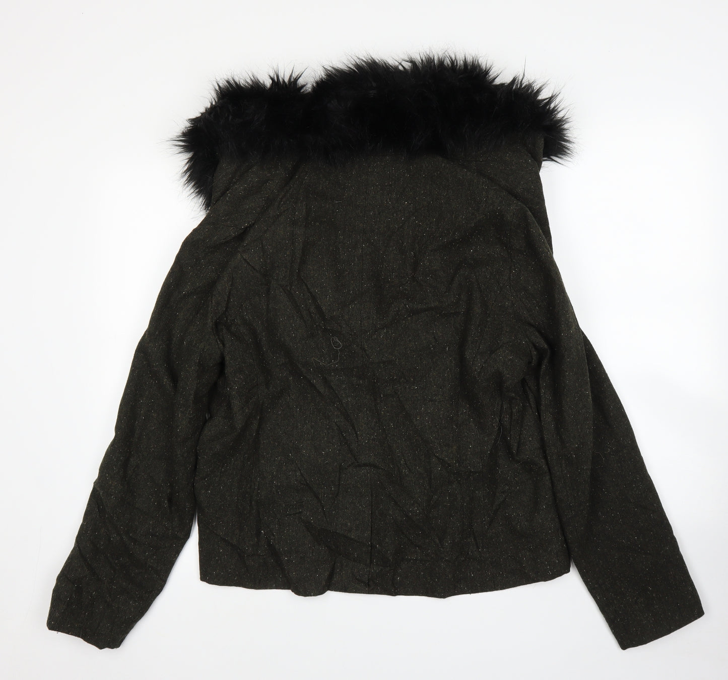 New Look Womens Green   Overcoat Coatigan Size 18