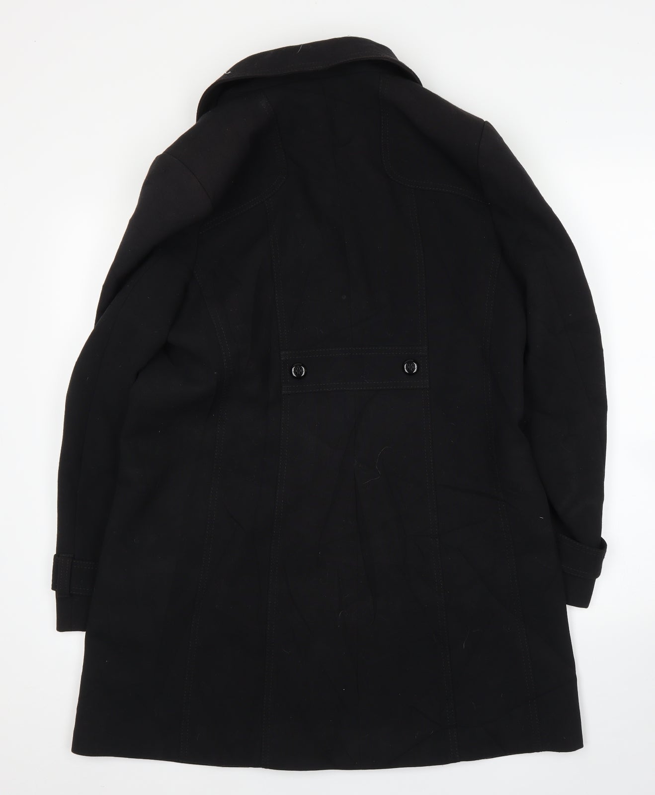 M&S Womens Black   Pea Coat Coat Size 14