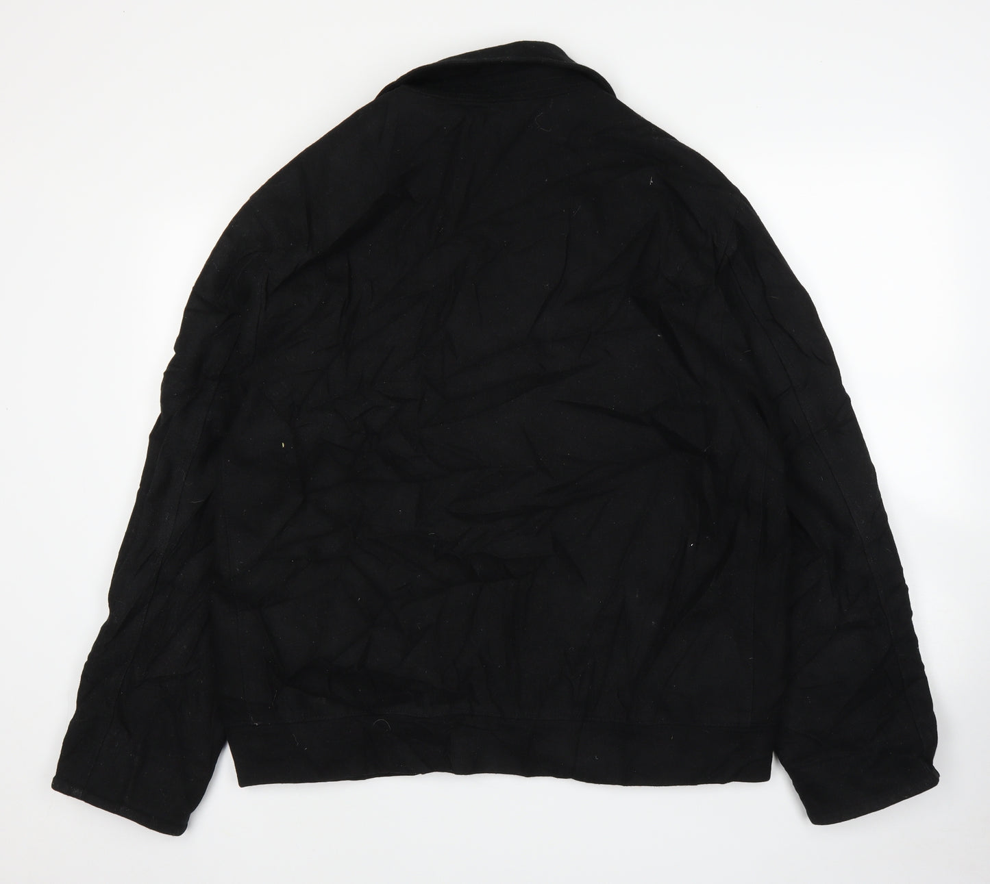 prew Mens Black   Bomber Jacket Coat Size XL
