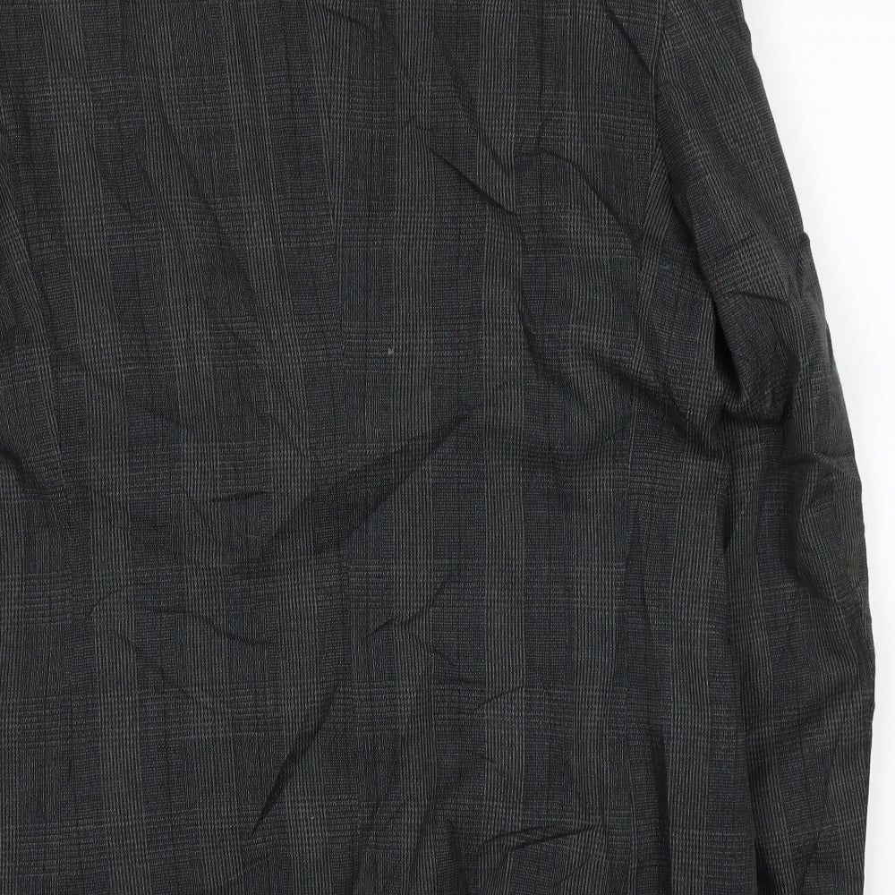 Brentoni Mens Grey Plaid  Jacket Suit Jacket Size 40