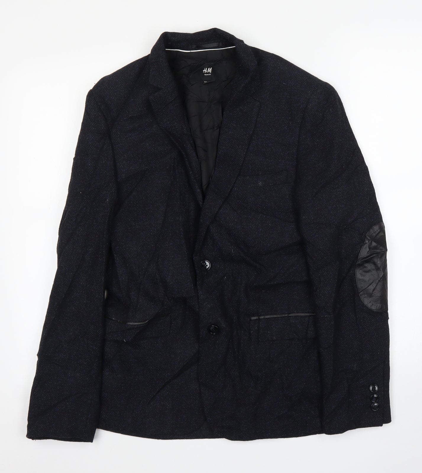 H&M Mens Blue   Jacket Blazer Size 36