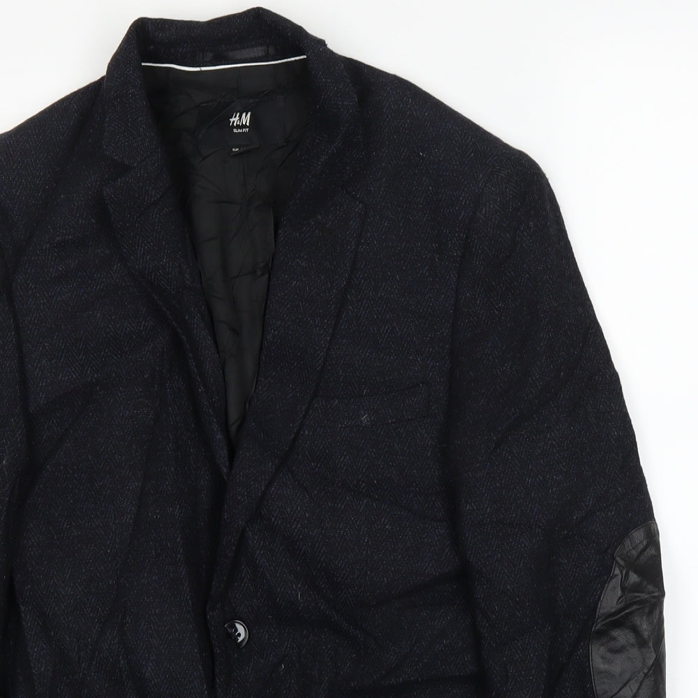 H&M Mens Blue   Jacket Blazer Size 36