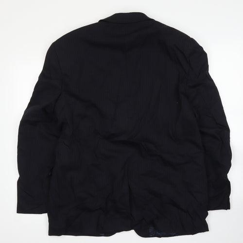 Burton Mens Black Striped  Jacket Suit Jacket Size 44
