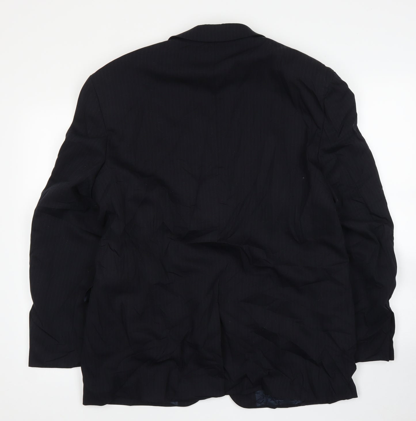 Burton Mens Black Striped  Jacket Suit Jacket Size 44