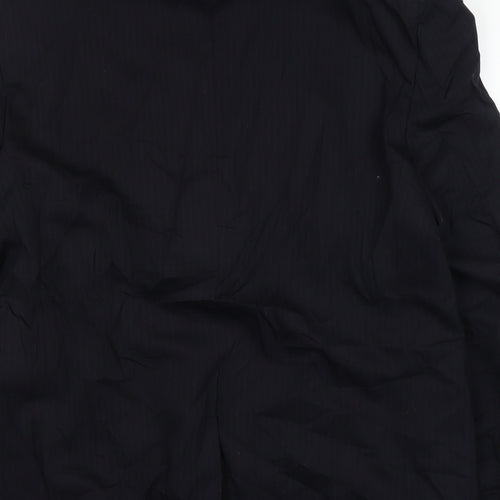 Burton Mens Black Striped  Jacket Suit Jacket Size 44