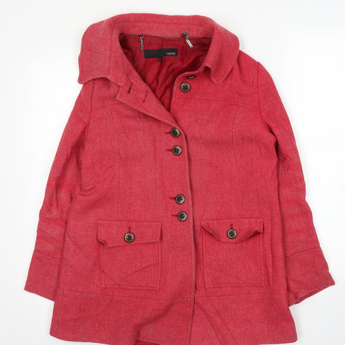 NEXT Womens Pink   Overcoat Coat Size 12