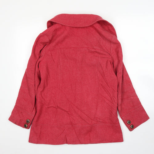 NEXT Womens Pink   Overcoat Coat Size 12