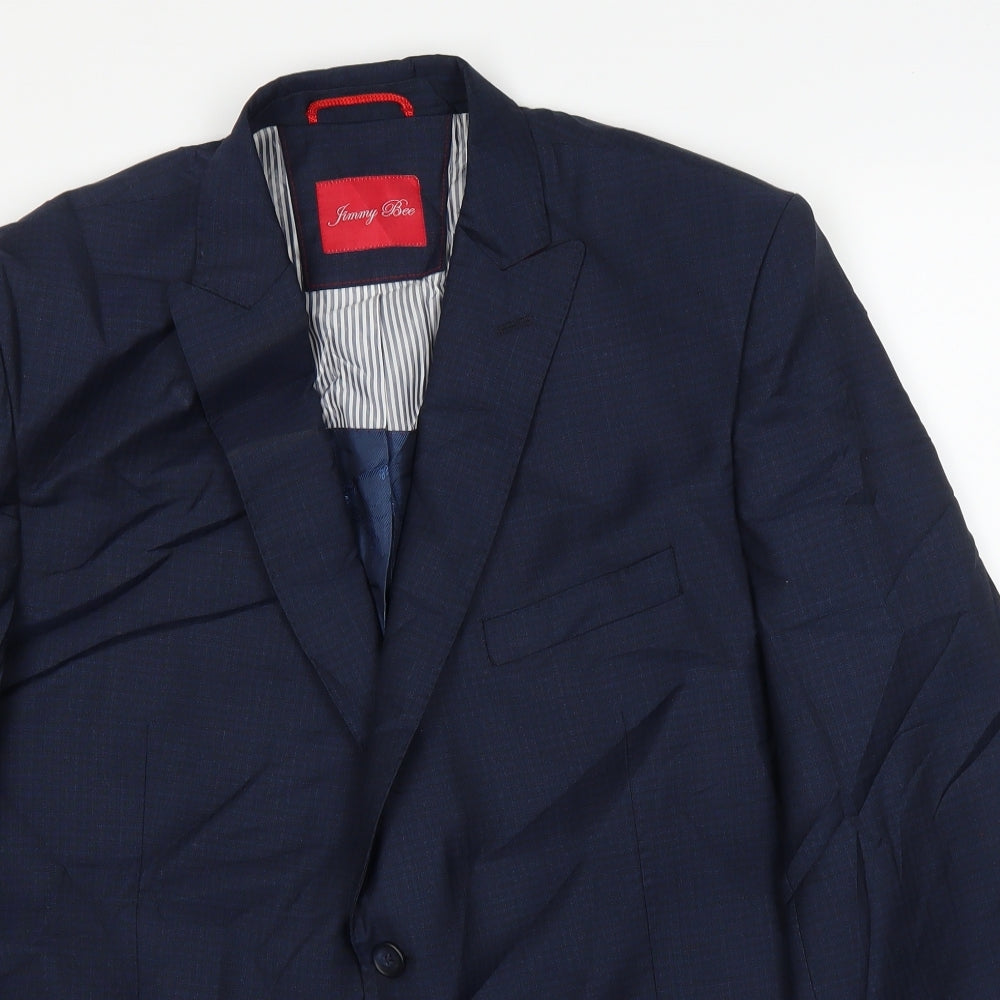 Jimmy Bee Mens Blue   Jacket Suit Jacket Size 48