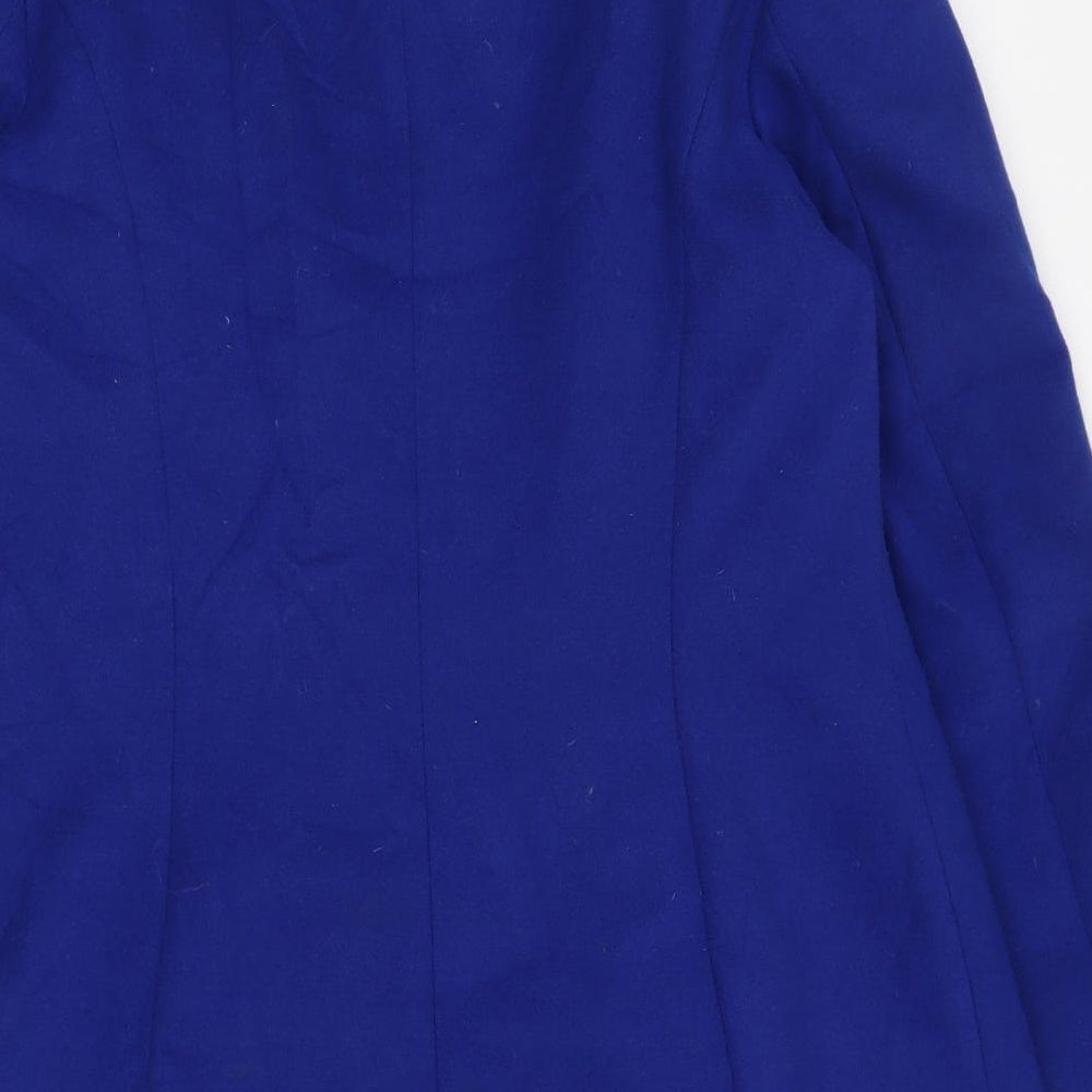 M&S Womens Blue   Overcoat Coat Size 14