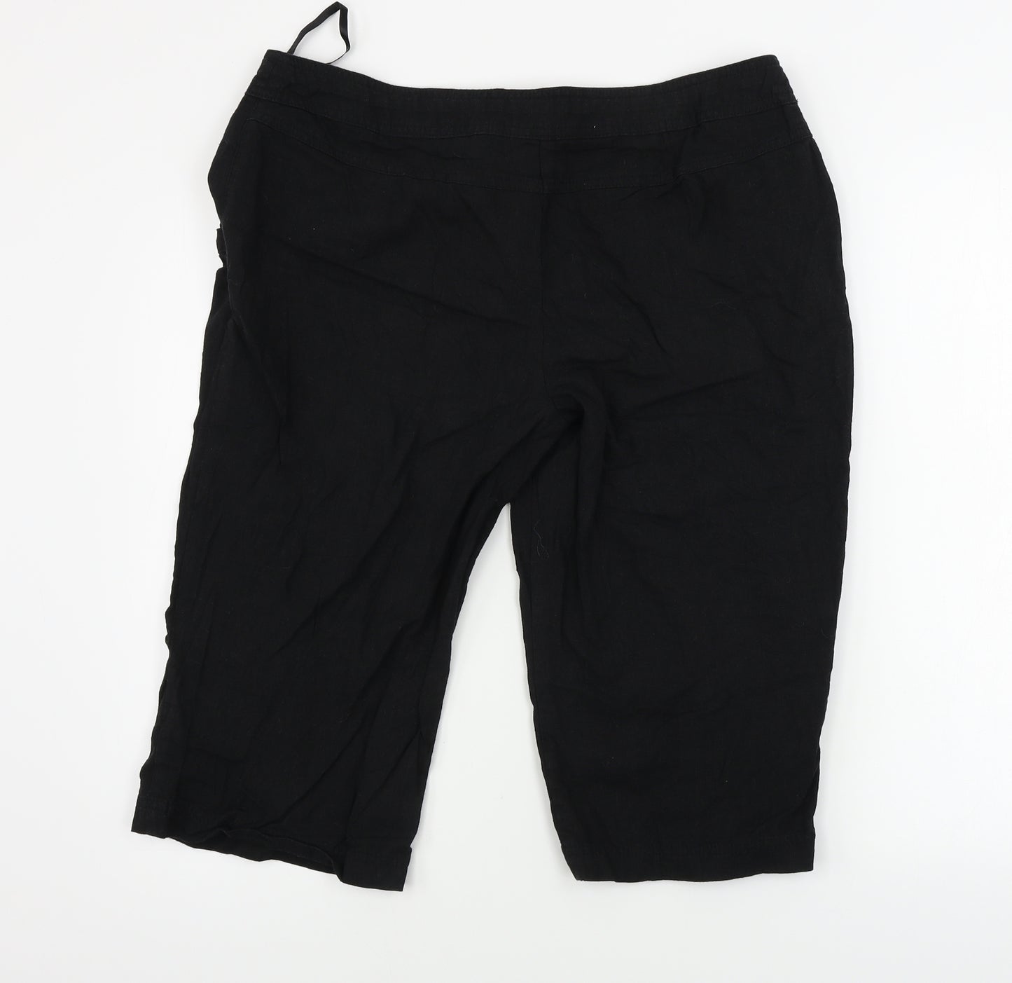 Papaya  Womens Black   Cropped Trousers Size 16