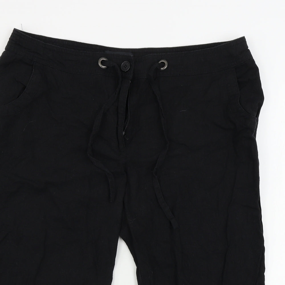 Papaya  Womens Black   Cropped Trousers Size 16