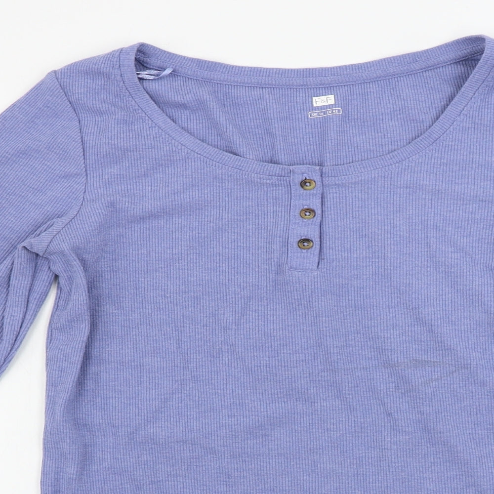 F&F  Womens Blue   Basic T-Shirt Size 14