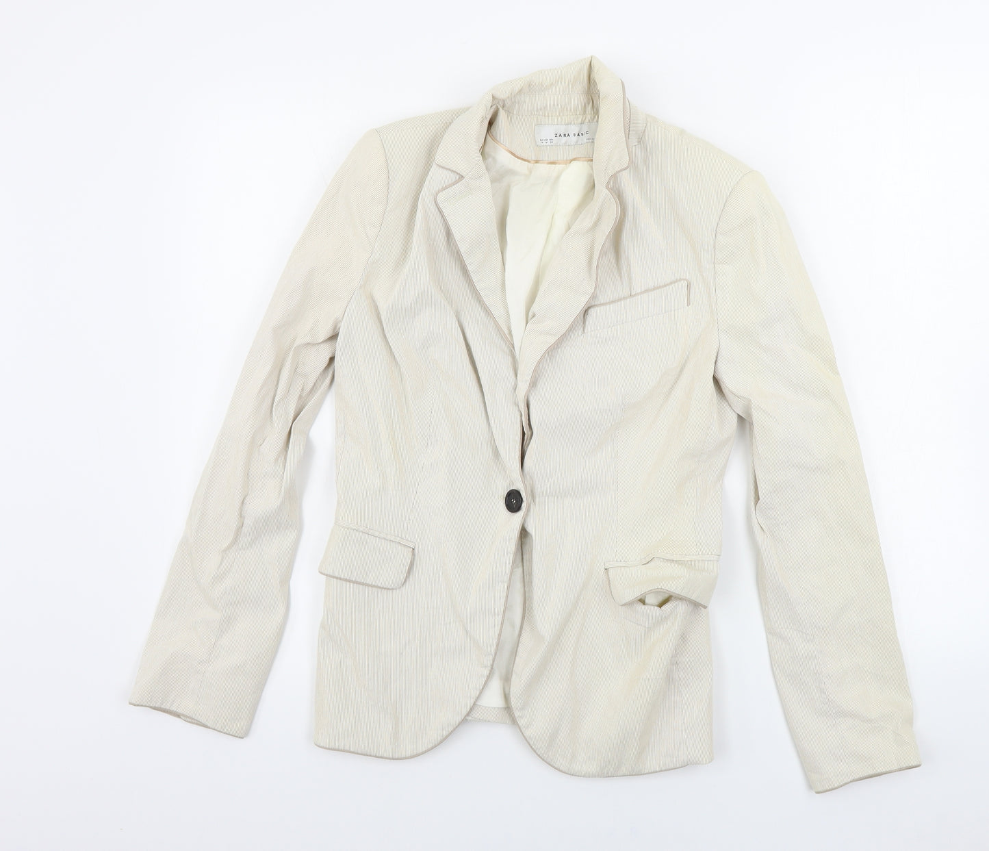 Zara  Womens Beige   Jacket Blazer Size M