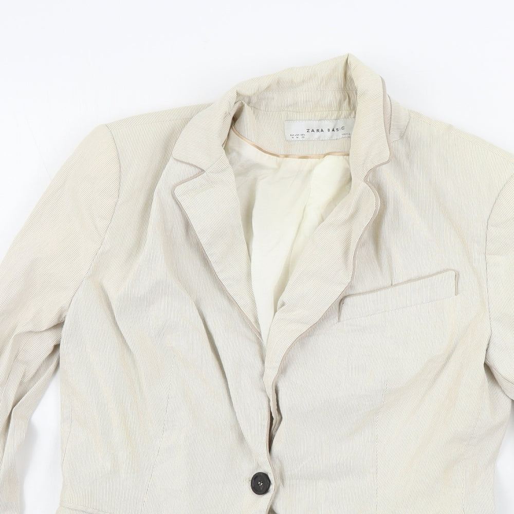 Zara  Womens Beige   Jacket Blazer Size M