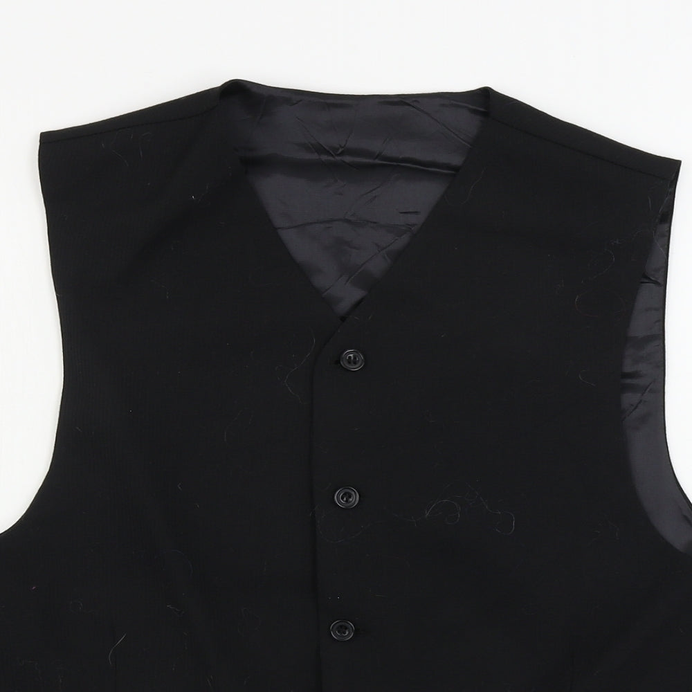 Principles  Mens Black   Jacket Suit Waistcoat Size L