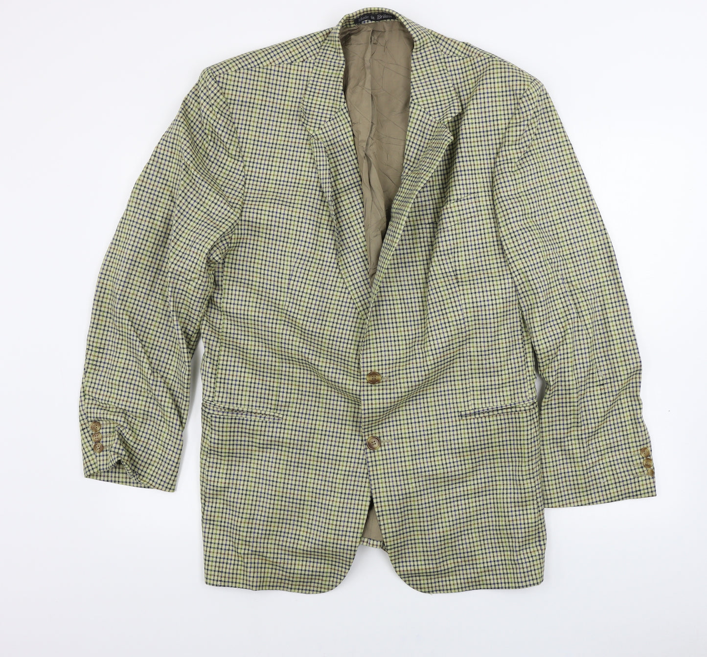 Brooke Taverner    Mens Beige Check  Jacket Blazer Size 37