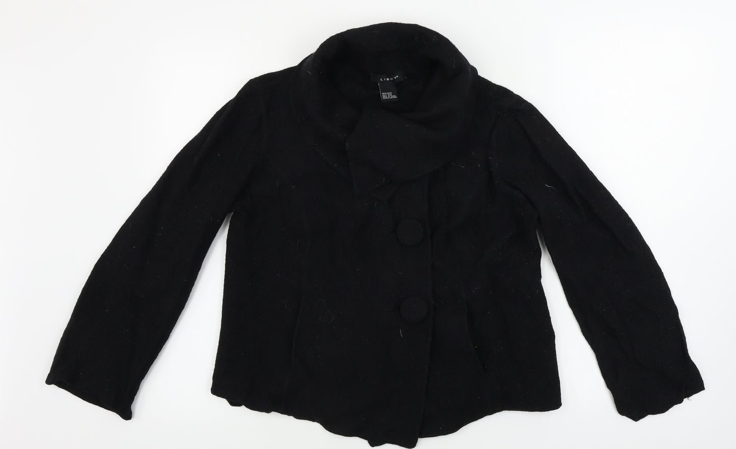 light  Womens Black   Jacket Coat Size S