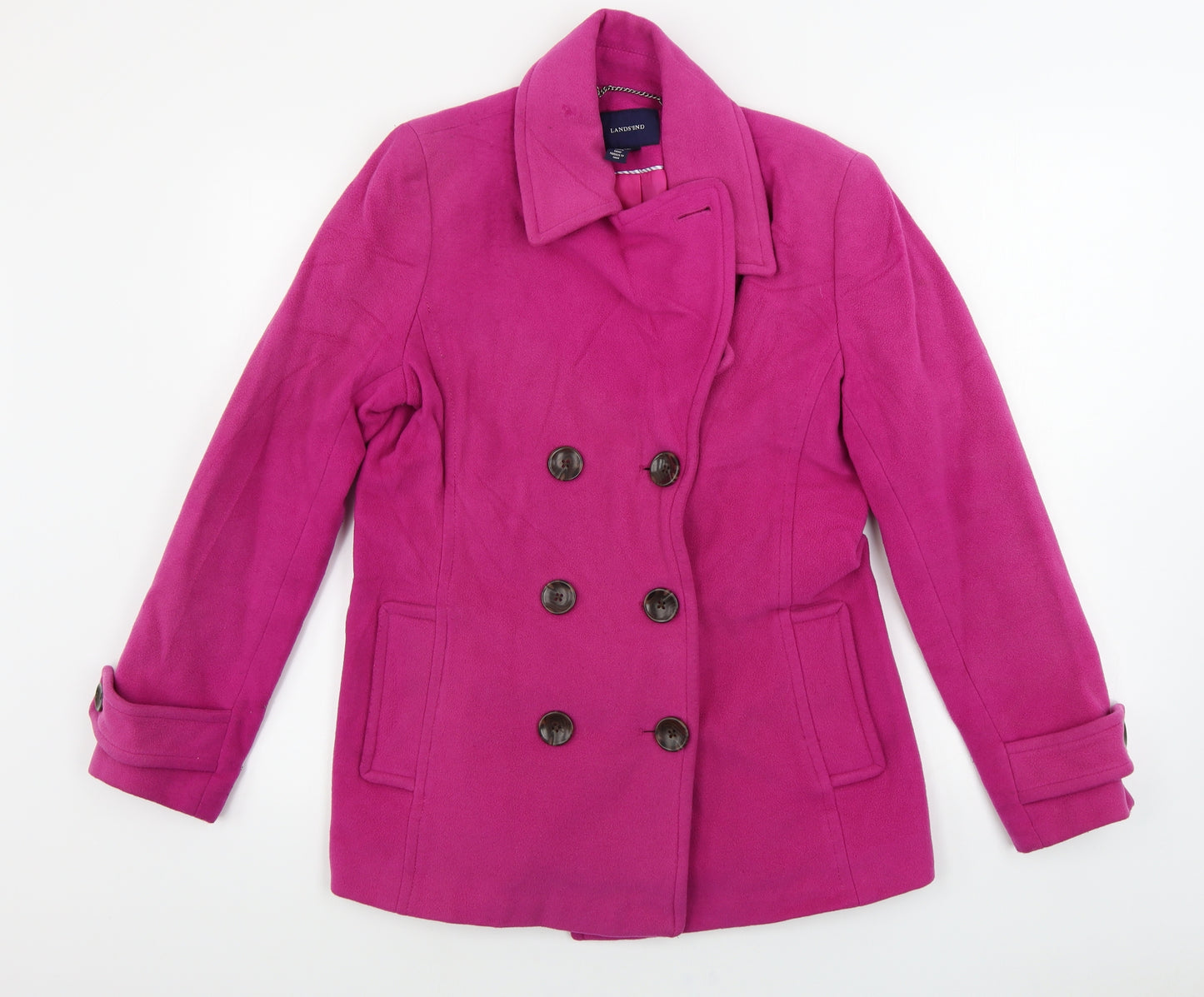 Lands' End  Womens Pink   Jacket Coat Size 8