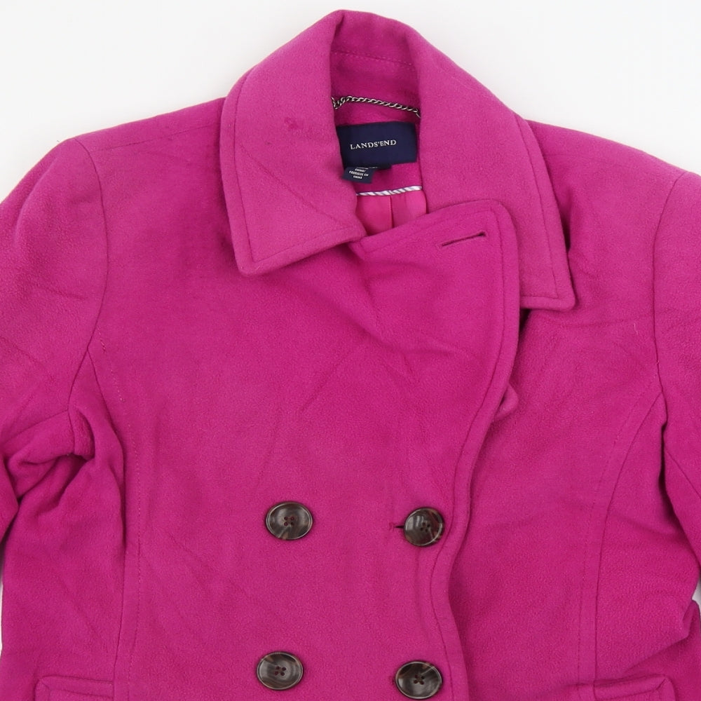 Lands' End  Womens Pink   Jacket Coat Size 8